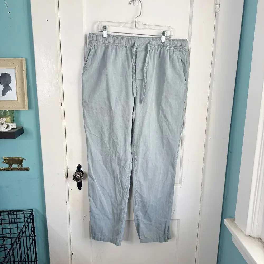 J. Crew Men’s Cotton Drawstring Pajama Pants Size Large Pull On Style Boxer Look
